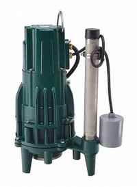 ZOELLER Grinder Pump: Vertical, Single Phase, 1 hp, 230V AC, 42 gpm @ 10' of Head, 1 1/4 in FNPT (MPN 818-0007). Key specifications — Rated Voltage: 230V AC; Discharge Orientation: Vertical; Hazardous Location Class: Not Rated; Volute Material: Cast Iron; Brand: ZOELLER; Switch: Piggyback Tether Float.