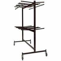 NATIONAL PUBLIC SEATING Chair Cart: 1,320 lb, 67 in L x 33 1/2 in W x 70 in H, For 84 Chairs, Brown (MPN 84-60). Key specifications — Frame Color: Brown; Brand: NATIONAL PUBLIC SEATING; Caster/Wheel Configuration: (4) Swivel.