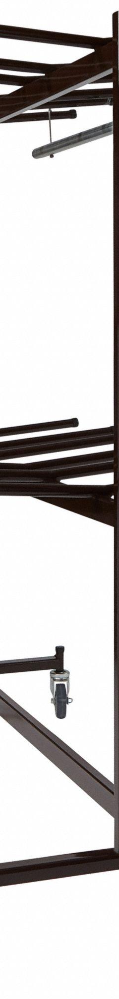 NATIONAL PUBLIC SEATING Chair Cart: 1,320 lb, 67 in L x 33 1/2 in W x 70 in H, For 84 Chairs, Brown (MPN 84-60). Key specifications — Frame Color: Brown; Brand: NATIONAL PUBLIC SEATING; Caster/Wheel Configuration: (4) Swivel.