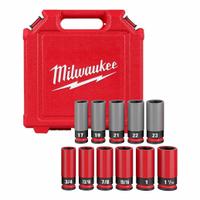 MILWAUKEE: 1/2 in Drive Size, 11 Pieces, (11) 6-Point, Black Phosphate (MPN 49-66-7833). Key specifications — attr1204429: MILWAUKEE; attr1204430: (11) 6-Point; attr1204436: 6-Point; attr1210036: 3/4 in to 1-1/6 in.