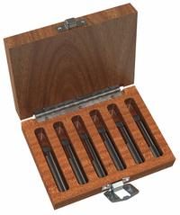 MICRO 100 Boring Bar Set: Boring, 3/8 in Shank Dia., Bright (Uncoated), 6 Tools, 2° Clearance Angle (MPN BB-5)