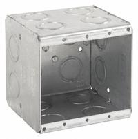 RACO Electrical Box: Steel, 2 Gangs, 3 1/2 in Box Dp, 3 3/4 in Box Wd, 3 3/4 in Box Ht (MPN 696). Key specifications — Brand: RACO; Bracket Style: Without Bracket; Clamp Style: Without Clamps.