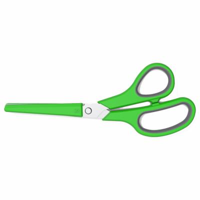 RITEKNIFE Scissors: Ambidextrous, 8 1/2 in Overall Lg, Straight, Steel, Rounded - Offset Plastic-Handle Scissors