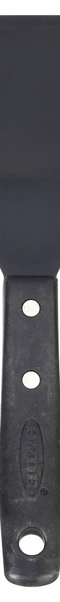 HYDE Scraper: Bld. Mat. Carbon Steel, Hdl. Mat. Polypropylene, Stiff, Bent Bld. Shape (MPN 12000). Key specifications — attr1004902: HYDE; attr1014703: Plastic; attr1017570: Standard End; attr1029655: Bent; attr1034073: Straight.