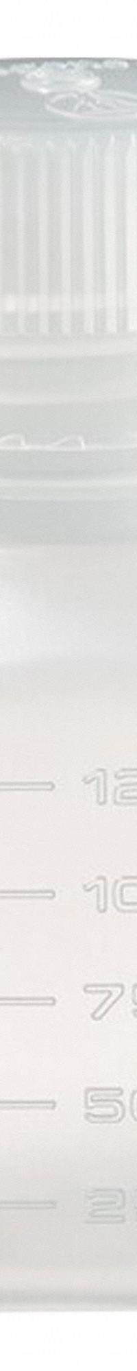 NALGENE Graduated Bottle: 125 mL, 4 fl oz, PPCO, Natural, 38-430 mm Screw Closure Size, Square (MPN 2016-0125). Key specifications — Body Color: Natural; Brand: NALGENE; Closure Included: Yes; Graduated: Yes; Closure Attached: Attached.