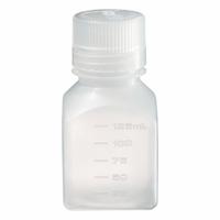 NALGENE Graduated Bottle: 125 mL, 4 fl oz, PPCO, Natural, 38-430 mm Screw Closure Size, Square (MPN 2016-0125). Key specifications — Body Color: Natural; Brand: NALGENE; Closure Included: Yes; Graduated: Yes; Closure Attached: Attached.