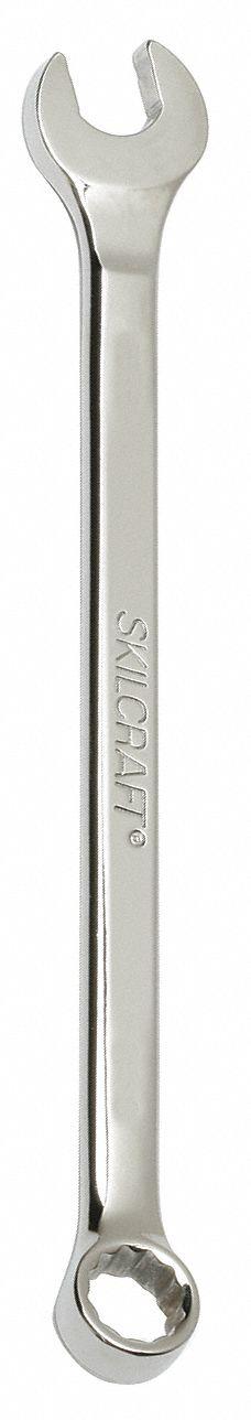 ABILITY ONE Combination Wrench: Alloy Steel, Chrome, 9/16 in Head Size, 8 3/4 in Overall Lg, Offset (MPN 5120-01-645-1906). Key specifications — attr309539: 9/16 in; attr309567: No; attr324930: ABILITY ONE.