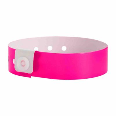 ID Wristband: No Legend, 10 in Overall Lg, 3/4 in Overall Wd, Vinyl, Pink - Security Wristbands