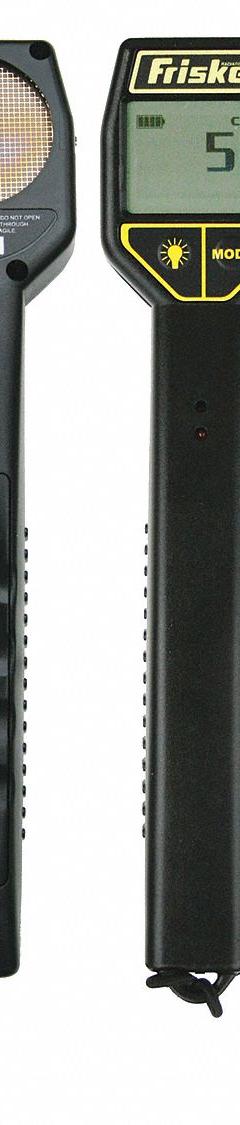 RADIATION ALERT Radiation Detector: Carrying Case/Lanyard/Protective Boot, CPM/CPS/nSv/hr/uR/hr (MPN FRISKER). Key specifications — Measuring Units: CPM; Includes: Carrying Case; Operating Ranges: Up to 50 mR/hr; Brand: RADIATION ALERT; Calibration Certificate Type: NIST.