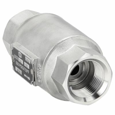 NICHOLSON Steam Trap: Stainless Steel Body, Straight-Thru Design, 6,625 lb/hr, 1 in FNPT Inlet - Stainless Steel Straight-Thru Thermostatic Steam Traps