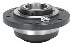 MOLINE BEARING Flange Bearing: Tapered Roller, 4 7/16 in Bore, Cast Iron, Set Screws, 65 1/2 in Lg (MPN 19331407). Key specifications — Bore Type: Cylindrical; Brand: MOLINE BEARING; Lubricant Material: Lithium Complex Grease; Mounting Bolt Size: 3/4 in; System of Measurement: Inch.