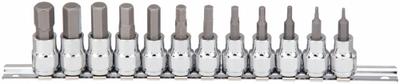 WESTWARD Socket Bit Set: 1 - 25 Pieces, 3/8 in Drive Size, 12 Pieces - Hex Bit Socket Sets