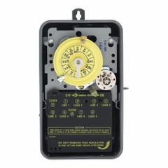 INTERMATIC Electromechanical Timer: 24 hr, 120V AC, SPST, Mechanical (MPN T1471BR). Key specifications — Body Material: Metal; Indoor/Outdoor Usage: Outdoor; Mounting Style: Surface; Brand: INTERMATIC.