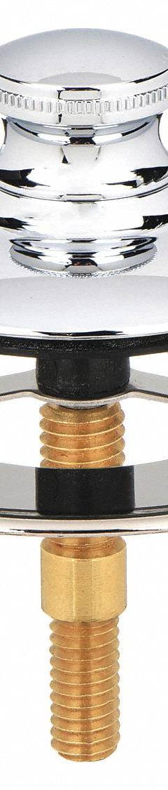 WATCO Drain Stopper: Plastic/Stainless Steel, Chrome-Plated, 2 7/8 in Overall Dia, Push and Pull (MPN 48751-PP-CP). Key specifications — Color: Silver; Material: Plastic.