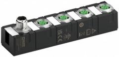 MURRELEKTRONIK IO-Link hub: 4 Output Ports, 5-Pole A-Coded M12 Female, 0 Digital Inputs, IP68, 59841. Key specifications — attr912985: COM3 (230.4 kbit/s); attr912983: 24V DC; attr912984: IP68.