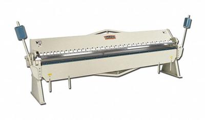 BAILEIGH INDUSTRIAL Sheet Metal Brake: Hand Lever : Top Edge Actuation + Finger, Angle Gauge - Manual Box & Pan Brakes
