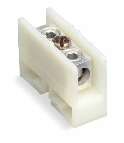 SQUARE D Terminal Block: DIN Rail Mounting Type, Screw Clamp Wire Termination - Pass-Through Blocks