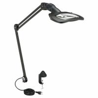 VISION-LUXO Rectangular Magnifier Light: LED, 2.25x, 5 Diopter, 600 lm Max Brightness, Articulating (MPN WAL025973/18910BK). Key specifications — Arm Material: Steel; Brand: VISION-LUXO; Magnification: 2.25x; ESD Safe: Yes; Lens Material: Glass; Lighting Technology: LED; Operating Voltage: 120V AC; Includes Ultraviolet Light: No.
