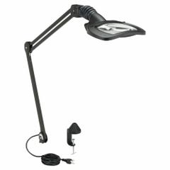 VISION-LUXO Rectangular Magnifier Light: LED, 2.25x, 5 Diopter, 600 lm Max Brightness, Articulating (MPN WAL025973/18910BK). Key specifications — Arm Material: Steel; Brand: VISION-LUXO; Magnification: 2.25x; ESD Safe: Yes; Lens Material: Glass; Lighting Technology: LED; Operating Voltage: 120V AC; Includes Ultraviolet Light: No.