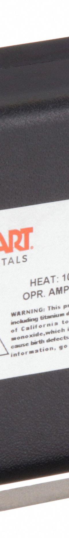 HOBART Stick Electrode: Carbon Steel, E7014, 1/8 in x 14 in, 10 lb (MPN 6ETH9). Key specifications — Brand: HOBART; Tensile Strength (As Welded): 81 ksi; Yield Strength (As Welded): 73 ksi.