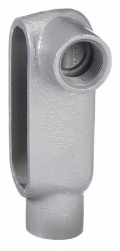 Conduit Outlet Body: Iron, 1 in Trade Size, LL Body, 11 cu in Body Capacity, Threaded Hub (MPN LL37). Key specifications — Finish: Powder Coated; For Use With: RMC; Brand: HUBBELL KILLARK; Hub Style: Threaded; Mfr. Series: Duraloy 7.