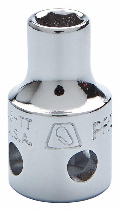 PROTO Socket: SAE, 1/2 in Drive Size, 11/16 in Socket Size, 12-Point, Std, Chrome - Tether-Ready Hand Sockets