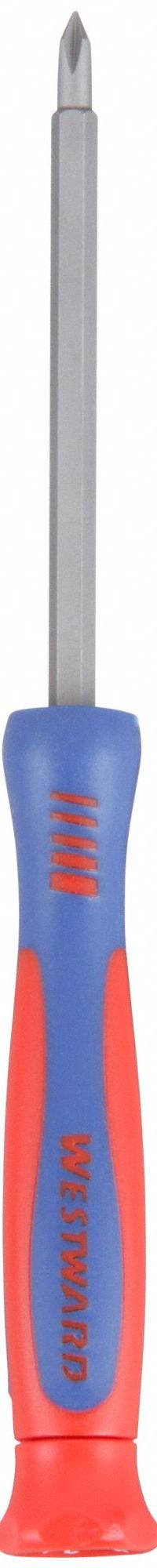 WESTWARD Multi-Bit Screwdriver: Phillips/Slotted Tip, #0/ST1/8 in Tip Size, 2 Tips, 6 in Overall Lg (MPN 401L67). Key specifications — attr1205339: Phillips: #0; attr1205303: WESTWARD.