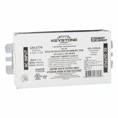 KEYSTONE TECHNOLOGIES LED Driver: Class 2, 25 W Max. Power Output, 120 to 277V AC, 10 to 56V DC (MPN KTLD-25-UV-SC1250-56-VDIM-W1 /USB). Key specifications — Brand: KEYSTONE TECHNOLOGIES; Output Voltage: 10 to 56V DC; Dimming Method: 0-10V; Output Current: 420 to 1250 mA.