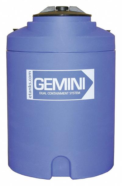 PEABODY ENGINEERING Storage Tank: Double Wall, Vertical, 15 gal, Closed Top - Dual Containment Liquid Storage Tanks