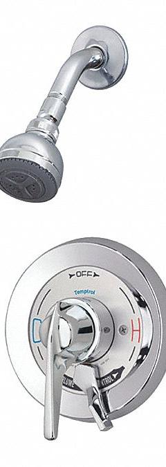 SYMMONS Shower Faucet: Temptrol® Commercial Shower System, 2 gpm Fixed Showerhead Flow Rate, Plastic (MPN S-96-1-L-X-2.0). Key specifications — Showerhead Material: Plastic; Series: Temptrol® Commercial Shower System.