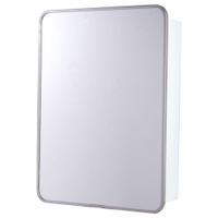 KETCHAM Medicine Cabinet: Rectangular, Glass, 22 in Overall Ht, 16 in Overall Wd, Stainless Steel (MPN 105RSWT RH). Key specifications — Brand: KETCHAM; Frame Material: Stainless Steel; Frame Finish: Bright Annealed; Frame Color: Silver; Material: Acrylic; Mirror Edge Style: Round Edge.