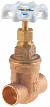 MILWAUKEE VALVE Gate Valve: 1/2 in, Bronze, Non-Rising, Sweat x Sweat, 300 psi CWP, Wheel (MPN UP115-1/2). Key specifications — Wedge Material: Bronze; Brand: MILWAUKEE VALVE; Bonnet Material: Bronze.