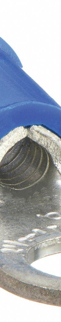 STA-KON Ring Terminal: Blue, Vinyl Insulation, #6 Stud Size, 18 AWG to 14 AWG Wire Sizes, 600 V (MPN 14RB-6). Key specifications — attr1308027: STA-KON; attr1356587: Serrated.