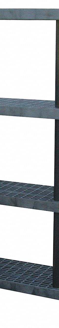 STRUCTURAL PLASTICS Plastic Shelving: 96 in x 16 in, 75 in Overall Ht, 4 Shelves (MPN S9616X4). Key specifications — Resistance Properties: Corrosion-Resistant; Frame Material: Plastic; Shelving Material: High Density Polyethylene; Brand: STRUCTURAL PLASTICS.