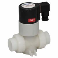 HAYWARD Solenoid Valve: 2-Way, Normally Closed, 1/2 in Pipe Size, 24V AC/DC, Inline Single, FPM Seal (MPN SV50050SV24AD). Key specifications — Pipe Size: 1/2 in; Voltage: 24V AC/DC; Brand: HAYWARD; Coil Enclosure: Watertight.
