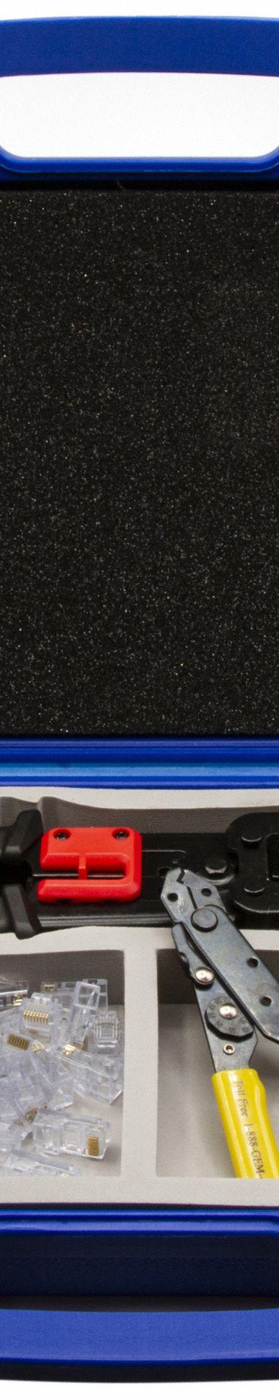 TRIPLETT Crimper and Connector Kit: For Coax Connectors/Modular - Data Cable Connector Crimping Kits