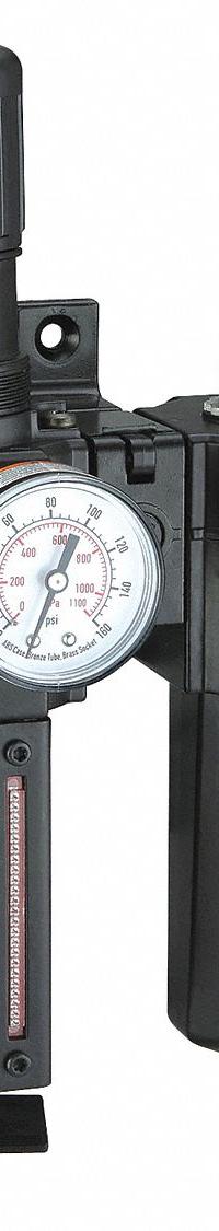 SPEEDAIRE Filter/Regulator/Lubricator: 1/2 in NPT, 192 cfm, 250 psi Max Op Pressure, 40 micron (MPN 7D726). Key specifications — attr109524: SPEEDAIRE.