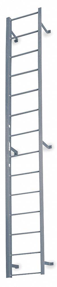 COTTERMAN Fixed Ladder: 11 ft Overall Ht, 20 in Overall Wd, Steel, 300 lb Load Capacity, 12 Rungs (MPN F12S C1). Key specifications — Brand: COTTERMAN; Assembly: Assembled; Number of Sections: 1.