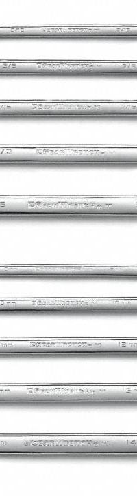 GEARWRENCH Combination Ratcheting Wrench Set: Alloy Steel, Full Polish Chrome, 10 Tools, Std, SAE (MPN 9418). Key specifications — attr309581: Full Polish Chrome; attr309580: Alloy Steel; attr309571: No; attr309583: No; attr309587: Yes; attr324931: GEARWRENCH.