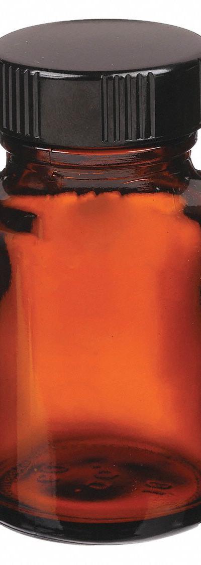 KIMBLE Packaging Bottle: 60 mL - Amber Wide Mouth Glass Lab Bottles