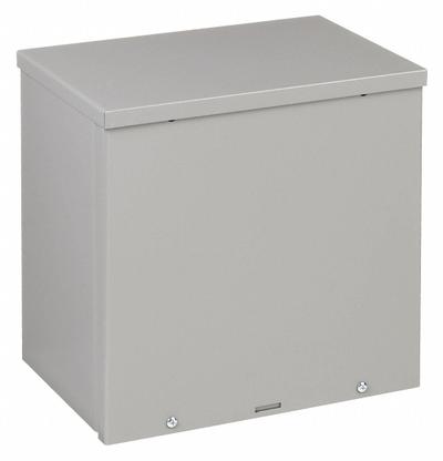 WIEGMANN Enclosure: Steel, 8 in x 8 in x 4 in, 3R, Solid Cover, Screw On, Included - Steel Enclosures with Screw-On Covers