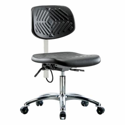 APPROVED VENDOR Chair: Polyurethane, Armless, Ht Range 17 1/2 in to 22 3/4 in, 16 in Seat Wd - Polyurethane ESD & Cleanroom Chairs