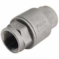 APPROVED VENDOR Check Valve: Piston, Inline Valve Body, 1 1/4 in Pipe Size, FNPT x FNPT, Female, NPT (MPN 06H021N01114). Key specifications — Brand: APPROVED VENDOR.