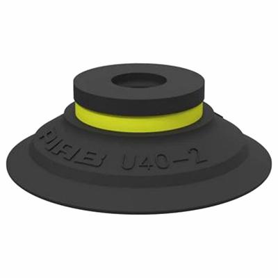 PIAB Vacuum Pad: w/o Adapter, 27 mm Pad Dia, Thermoplastic Elastomer, 81A, White - Bellows Type Electronics Industry Vacuum Pads