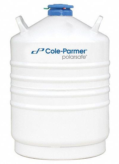 COLE-PARMER Cryogenic Dewar: 20 L Capacity - Cryogenic Dewars