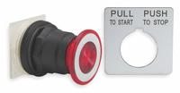 SCHNEIDER ELECTRIC Mushroom Head Push Button: Red, 30 mm Mounting Size, Non-Metallic (MPN 9001SKR8R). Key specifications — Brand: SCHNEIDER ELECTRIC; Action: Maintained/Momentary; Series: 9001SK; Push Button Material Type: Non-Metallic.