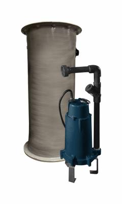 FRANKLIN ELECTRIC Grinder Pump System: Fiberglass, 2 hp, 208/230V AC, 33 gpm @ 10' of Head, 4 in (MPN 515201). Key specifications — Rated Voltage: 208/230V AC; Discharge Location: Side; Brand: FRANKLIN ELECTRIC; Alarm: Not Included; Switch: Integral Tether Float.