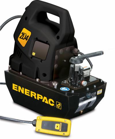 ENERPAC Hydraulic Pump: 10,000 psi Max. Op Pressure, 60 cu in/min Max. Flow Rate - Corded High-Power Portable Electric Hydraulic Pump Units