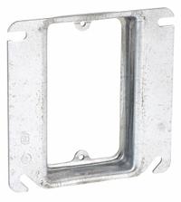 RACO Plaster Ring: Raised, 3/4 in Raised Ht, Steel, 4 in Overall Lg, 4 in Overall Wd (MPN 773). Key specifications — Brand: RACO; Material: Steel; Cover Design: Raised.