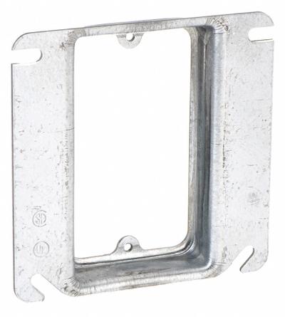 RACO Plaster Ring: Raised, 3/4 in Raised Ht, Steel, 4 in Overall Lg - Plaster Rings